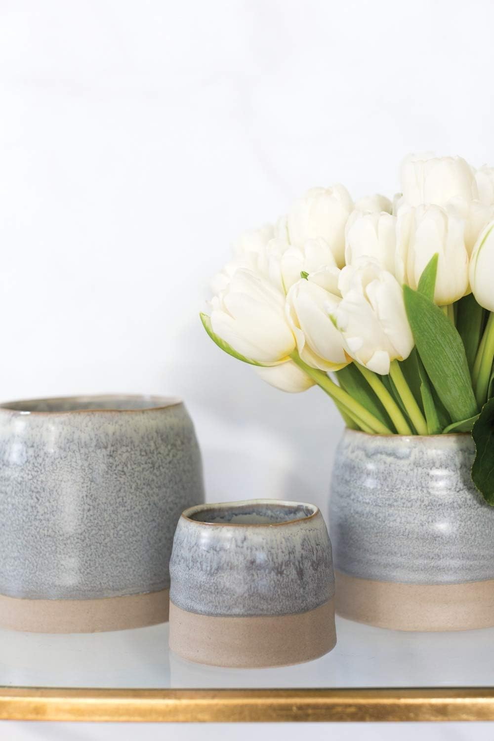 Marley Ceramic Pot for Plants and Flowers (91991) Modern Pot Decor for Home or Office l Indoor and Outdoor Planter for Any Event Decorations (4.75"x 4.25")