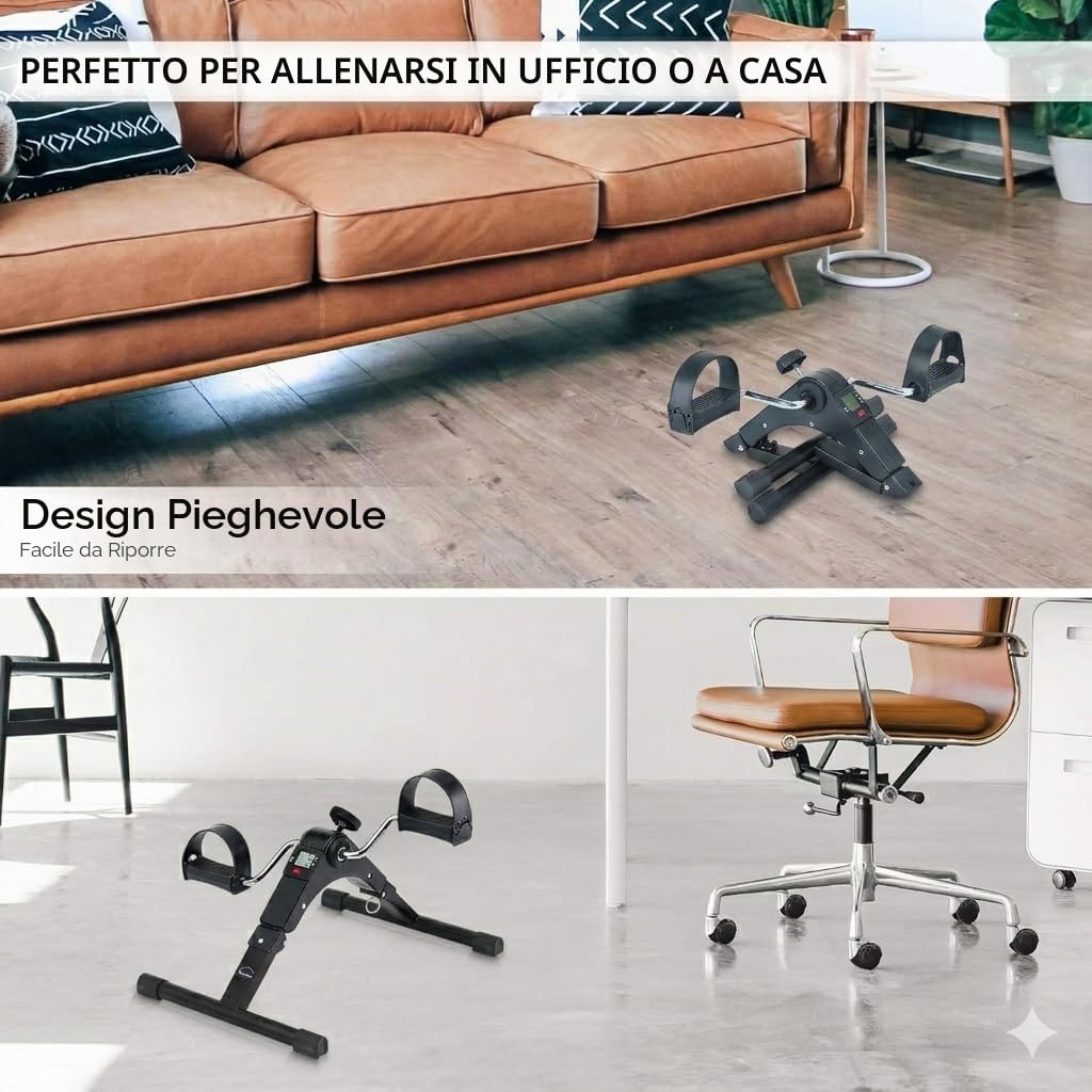 Pedale Statici per Esercizio, Mini Bicicletta Pieghevole, Pedaliera Statica, Apparecchio per Esercizio a Casa, Pedali per Persone Anziane, Pedaliera per Anziani, Pedalier