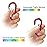sprookber 3 Aluminum Carabiner D Ring, Caribeener Clips, Spring Snap Hook for Keychain Clip, Set of 10 (Red)