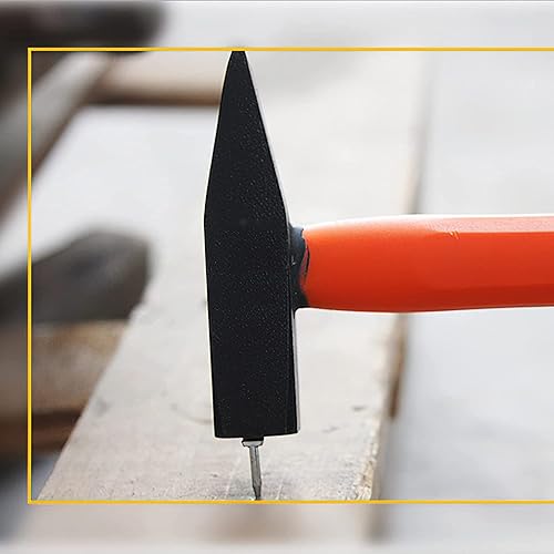 Miniatura 8 de Hegebeck Martillo de martillo cruzado para herrero de 12 pulgadas de alto carbono de acero con cabeza oblicua cuadrada de metal para reparación de