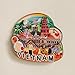 Vietnam Tourism Tourist Travel Gift Souvenir 3D Wooden Decorative Refrigerator Fridge Magnet Sticker Craft Home Kitchen Decoration