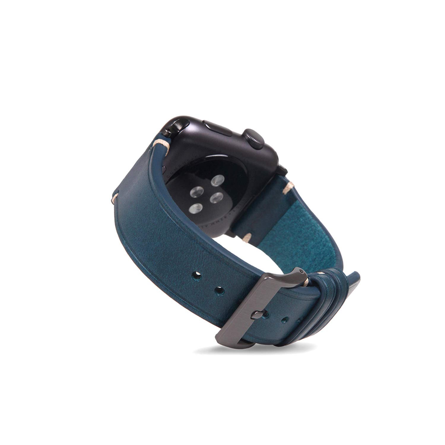 SLG Design Apple Watch バンド 44mm 42mm用 本革 Italian Buttero Leather Strap ブラック (アップルウォッチバンド イタリアンブッテーロレザ SLG Design（エスエルジーデザイン） アップルウォッチ 本革