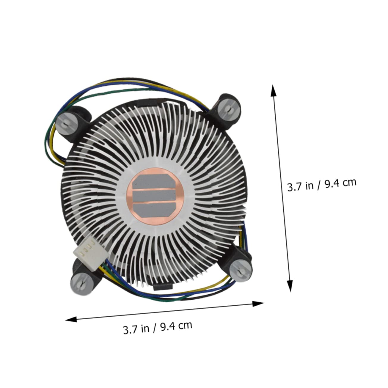 Operitacx 2 Pezzi dissipatore di calore della CPU dissipatore cpu aria ventola del dissipatore di calore ventola di raffreddamento elettrica Accessori per computer rame Nero