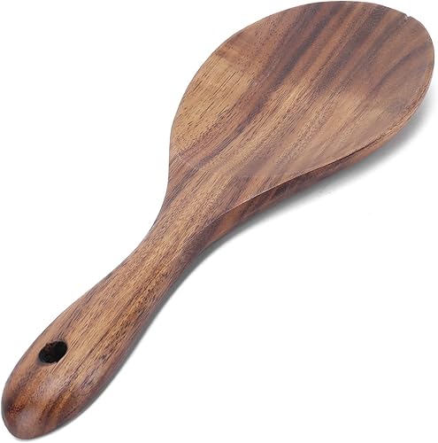 Miniatura 8 de AUNMAS Paleta de arroz de madera, paleta de arroz, palas de madera antiadherentes, cucharas de arroz, utensilios de cocina, accesorios de cocina