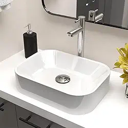 Cuba Pia De Apoio Sobrepor Retangular 36x27 Para Banheiro Lavabo Beltempo BT-2010 (Branca)