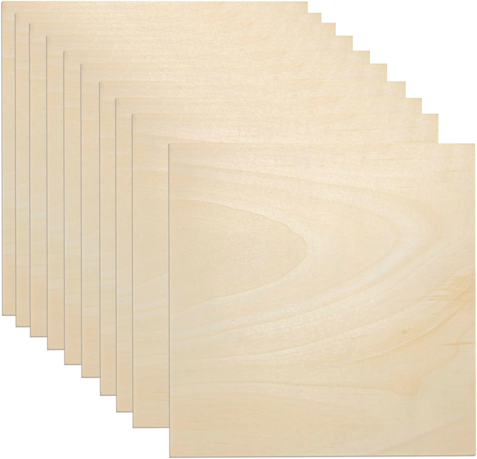 GDGDSY Basswood Sheets for Laser Cutting 12 x 12 inch, 3mm Laser Engraving Blanks, 1/8 Plywood Unfinished Craft Balsa Wood for DIY, Laser Cutting, Painting, Wood Carving (10 Pack)