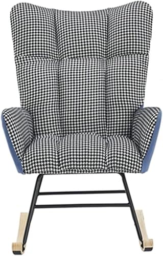 Miniatura 3 de TRIPLE TREE Mecedora para guardería, moderna mecedora de cuero suave con asiento acolchado y respaldo alto, cómoda silla decorativa tapizada con