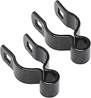 Vista 3 de Bisagras de marco de puerta hembra negras de 1 3/8 pulgadas x 5/8 pulgadas para poste de valla de eslabones de cadena, bisagras con pernos Paquete
