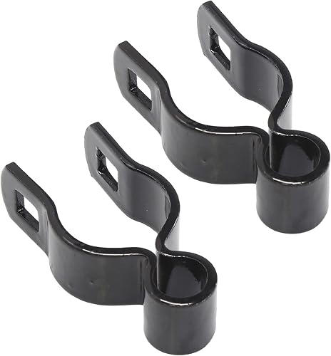 Miniatura 3 de Bisagras de marco de puerta hembra negras de 1 38 pulgadas x 58 pulgadas para poste de valla de eslabones de cadena, bisagras con pernos  Paquete de