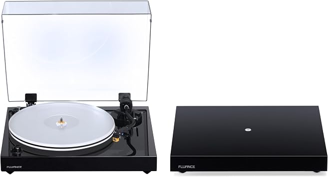 Fluance RT85N Reference High Fidelity Vinyl Turntable Record Player with Nagaoka MP-110 Cartridge and Anti-Vibration Wood Isolation Base - Piano Black