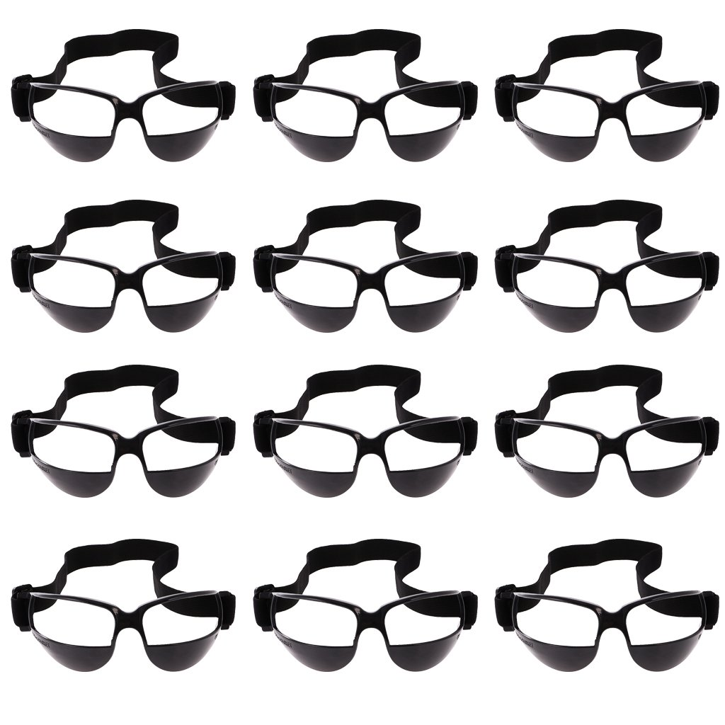 MagiDeal Lot 12pcs Dribble Basketball Lunettes de Entraînement Anti-Basse Lunettes de Sport