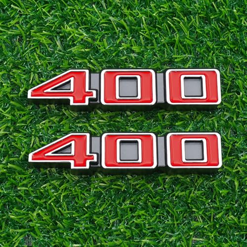 Image of Right & Left Rocker Panel Badge 3D Metal Emblems Nameplate Replacement for 3986990 1971-1975 inch400 inch 2Pc (Chrome Red)