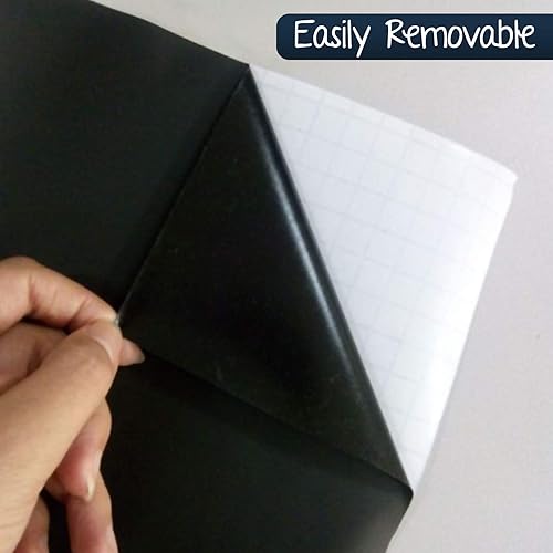 Miniatura 2 de BANNER BUZZ MAKE IT VISIBLE Rollo de papel adhesivo negro de pizarra, adhesivo de vinilo autoadhesivo para pared, para el hogar, la oficina y la