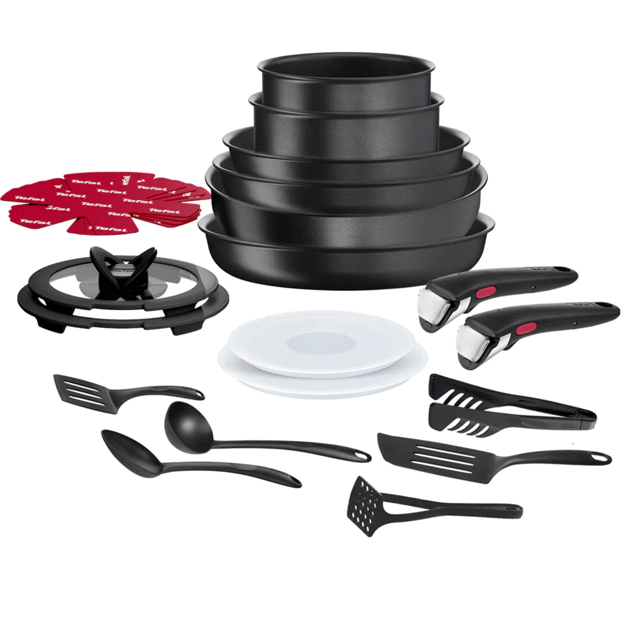 Tefal Black Ingenio Daily Chef On L7629342 22-Piece Non-Stick Induction Cookware Pots & Pans Set,