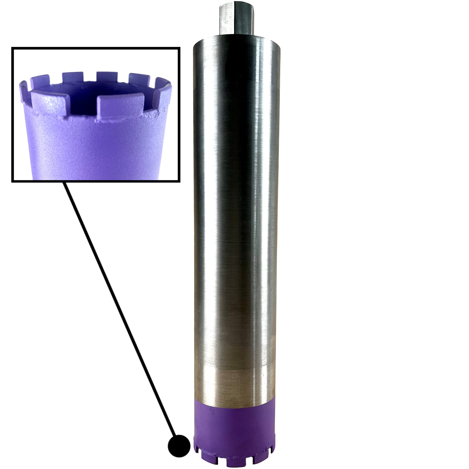 Diamantbohrkrone 1 1/4 Zoll Aufnahme, Nutzlänge 400mm, Dosenbohrer für Beton | Ø 62mm & SDS Max Adapter