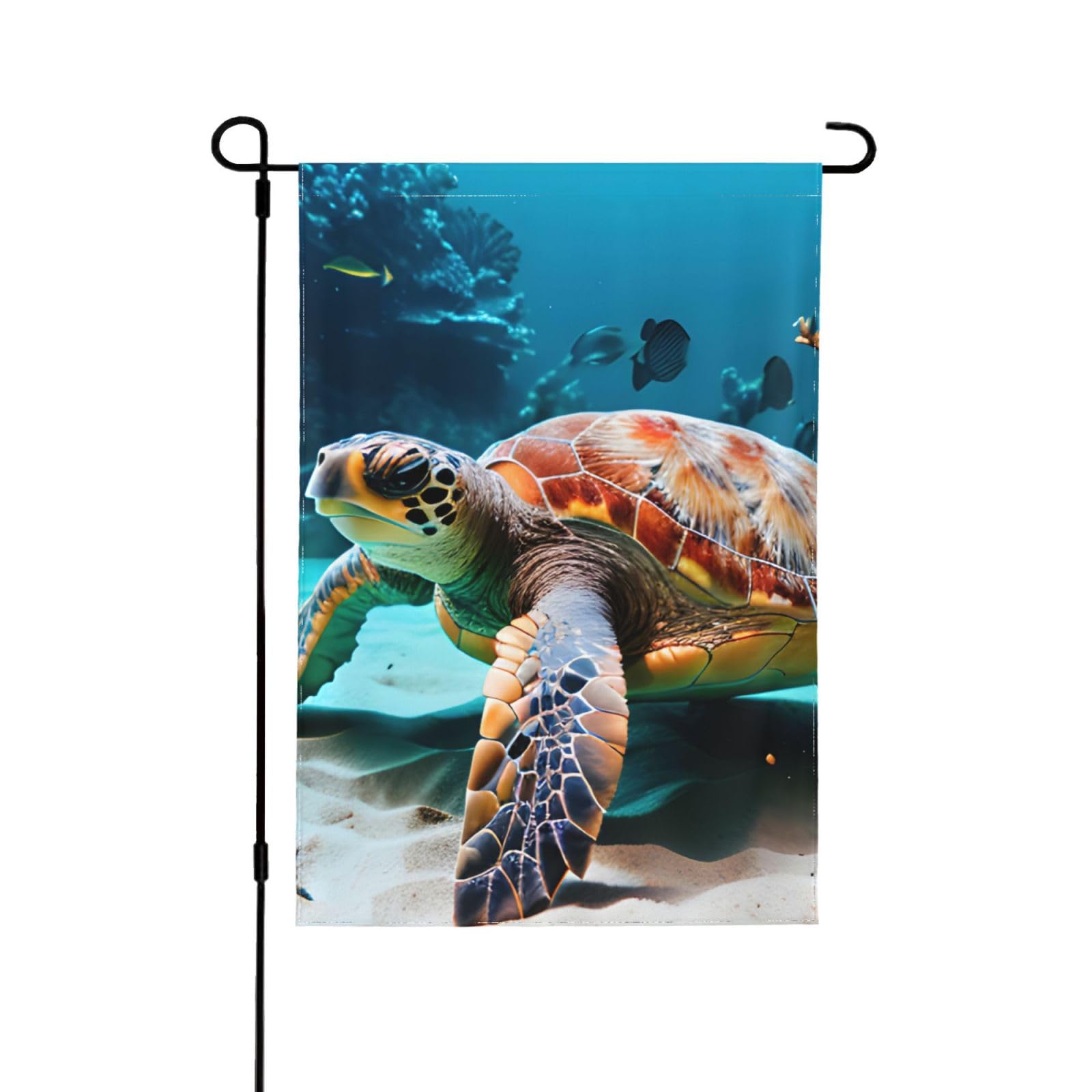 Drapeaux de jardin tortues de mer extérieur décoration double face toutes saisons