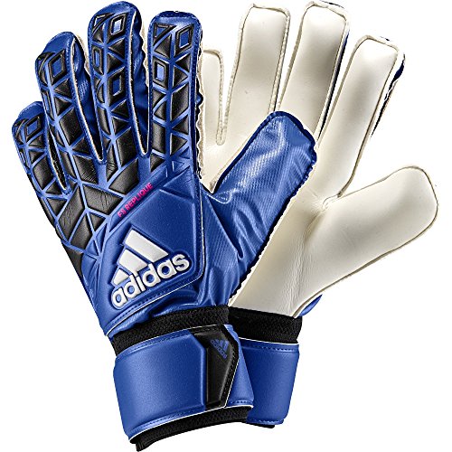 adidas ACE Fingersave Replique Soccer Goalkeeper Gloves (Blue, Black) (Size 10)