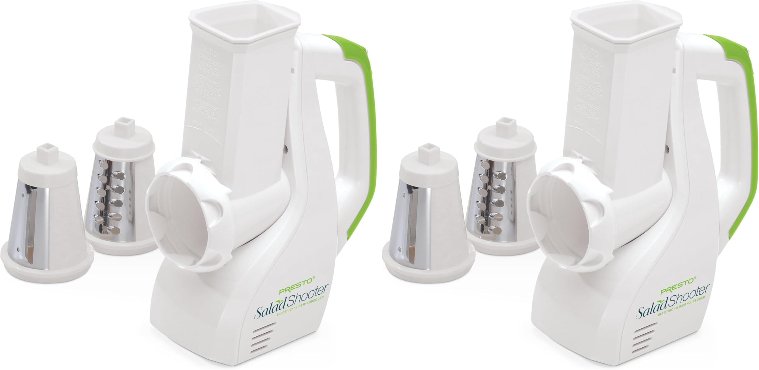 Presto Salad Shooter Electric Slicer/Shredder,White,(Pack of 2)