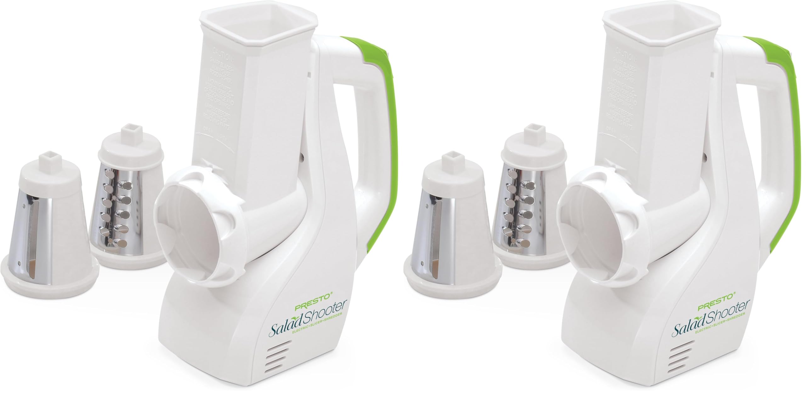 Presto Salad Shooter Electric Slicer/Shredder,White (Pack of 2)