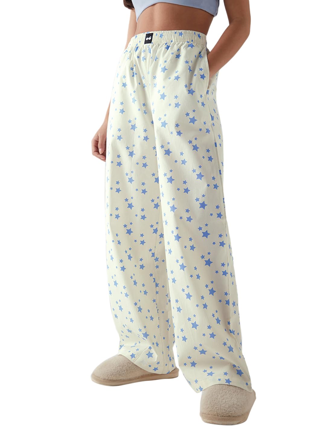 bewakoof Women's All Over Printed Regular Fit Poplin Pyjama-picture-30