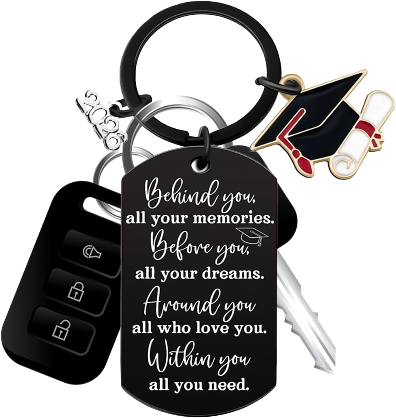 Graduation Keychain 2026 | Graduate Souvenir Charm | Congrats Grad Backpack Charm | for College University Student Son