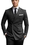 Men's Suit 2 Piece Suits Double Breasted Men Slim Fit Suit Blazer Pants Set Wedding Prom Tuxedos