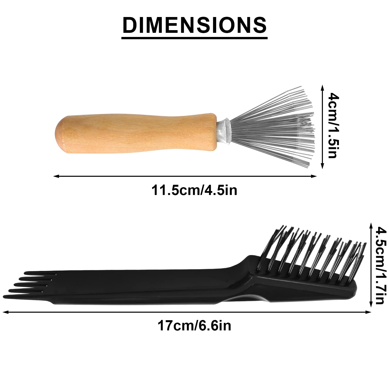 Zimoer 2 spazzole per capelli, spazzola per la pulizia dei capelli, spazzola per la pulizia dei capelli, per rimuovere i peli dalle spazzole per capelli, tappeti, pettini, tappetini da bagno, per uso