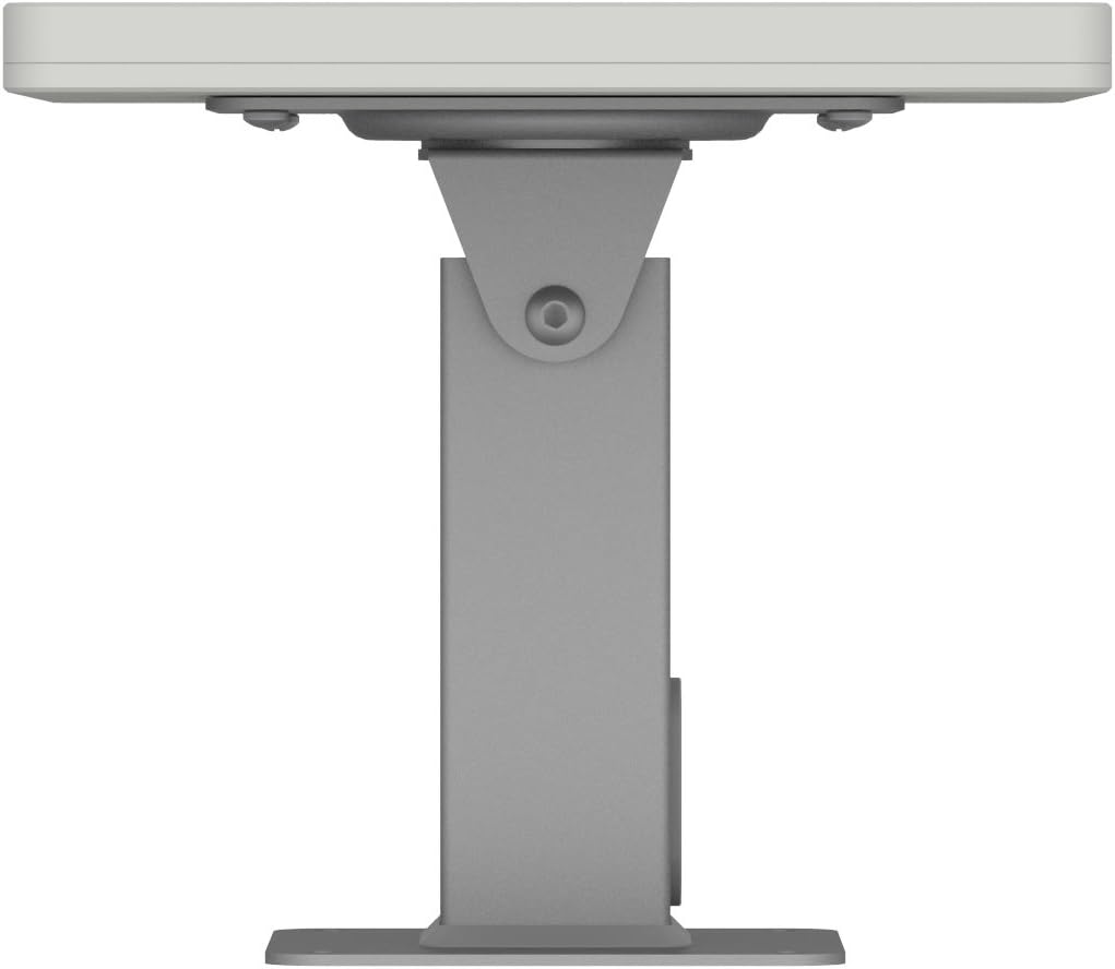 VidaMount Light Grey Home Button Covered Enclosure and Rotating & Tilting Desk/Table Mount [Bundle] Compatible with iPad mini 4 & 5