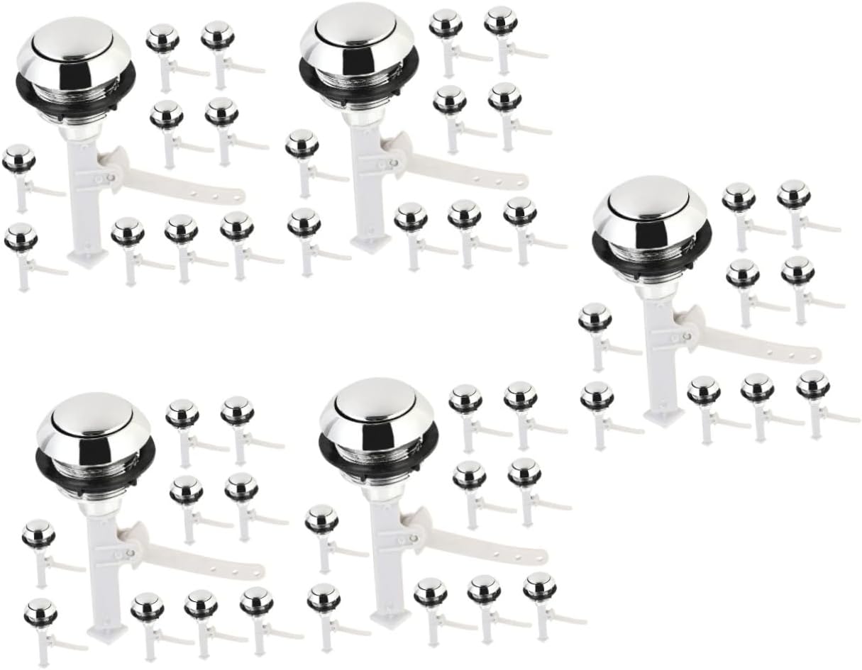 Tofficu 60pcs Toilet Water Tank Push Button Bathroom Flush Button Easy to Install Replacement for Toilets Accessory for