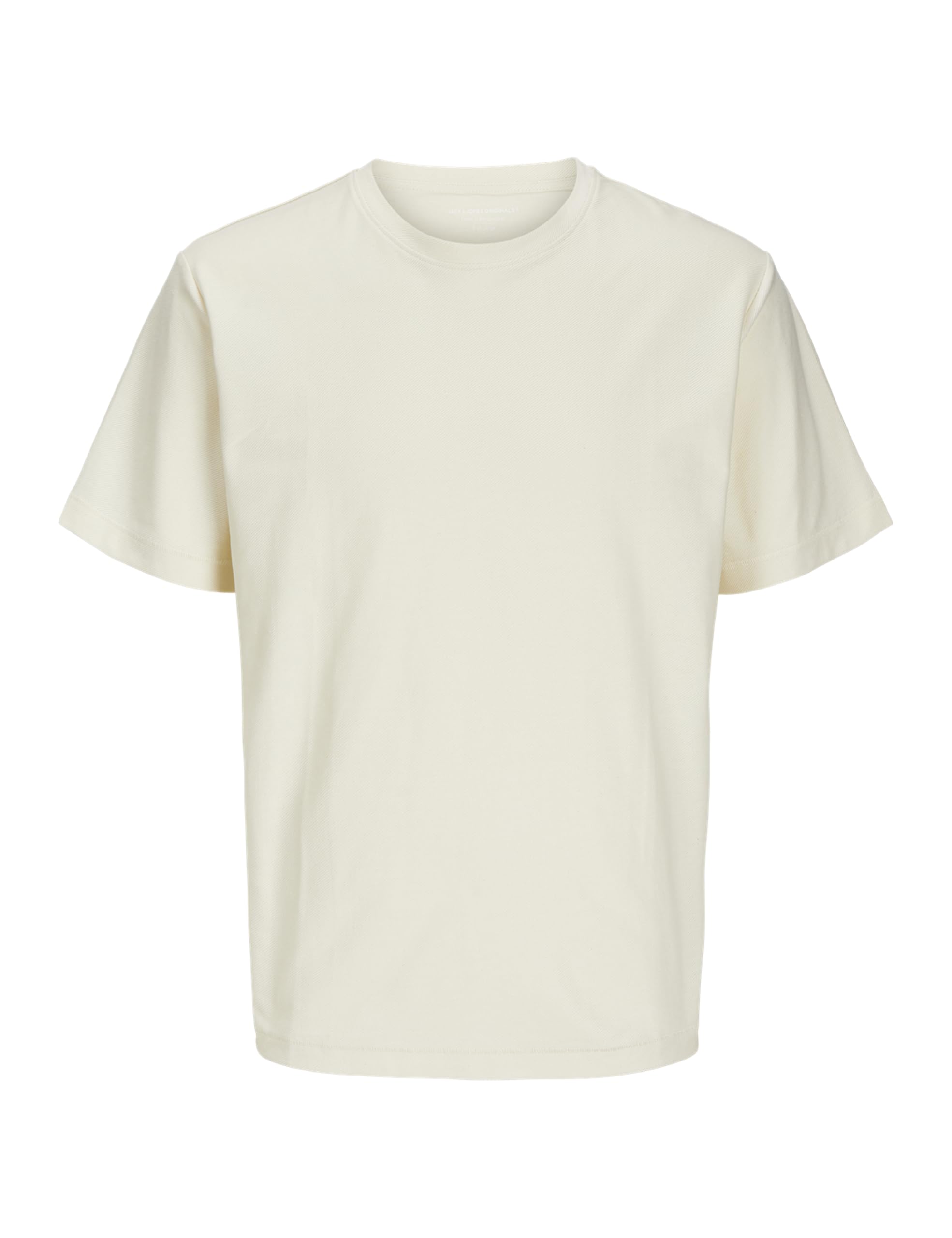 JACK & JONES Jorsplit Twill Tee SS Crew Neck, Antique White, XXL