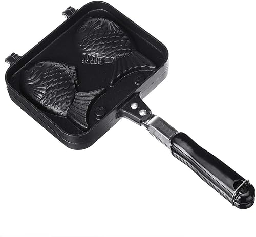 Hovico Taiyaki - Molde doble para panqueques japonés en forma de pez, molde doble para hacer panqueques en forma de pez, molde doble para el hogar,