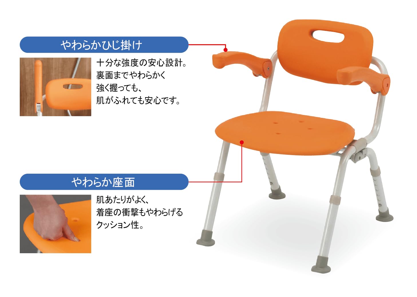 Amazon | シャワーチェア[ユクリア]ワイドSPU型おりたたみN PN-L41621D
