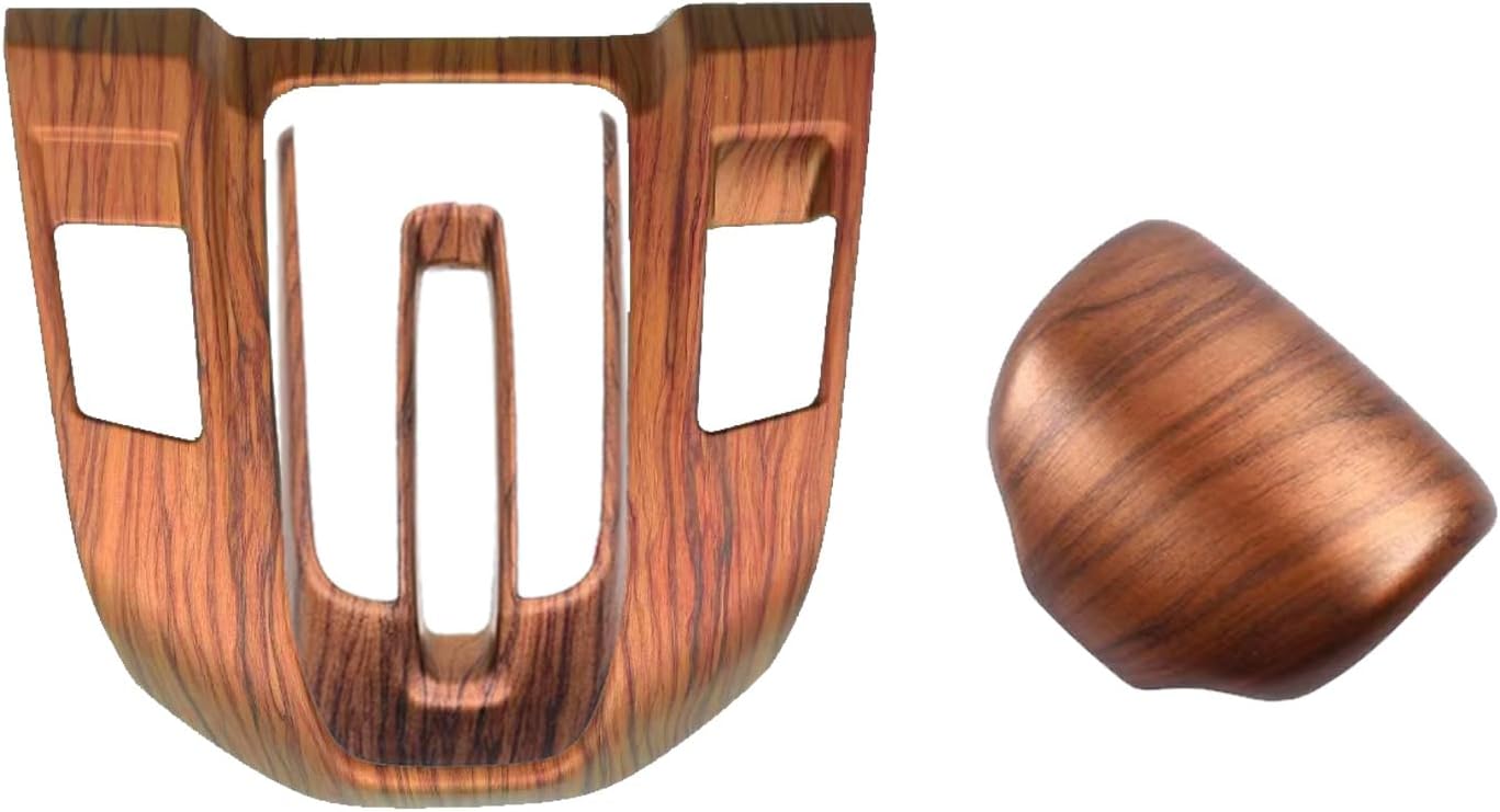 Car Gear Shift Box Panel Cover Inner Frame Gear Shift Knob Cover Auto Interior Decoration Accessories for Honda CRV CR-V 2017 2018 2019 2020 2021 2022 (Peach Wood Grain)