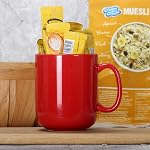 20 OZ Large Coffee Mug, Smilatte M016 Plain Ceramic Big Tea Cup with Handle for Dad Men, Red