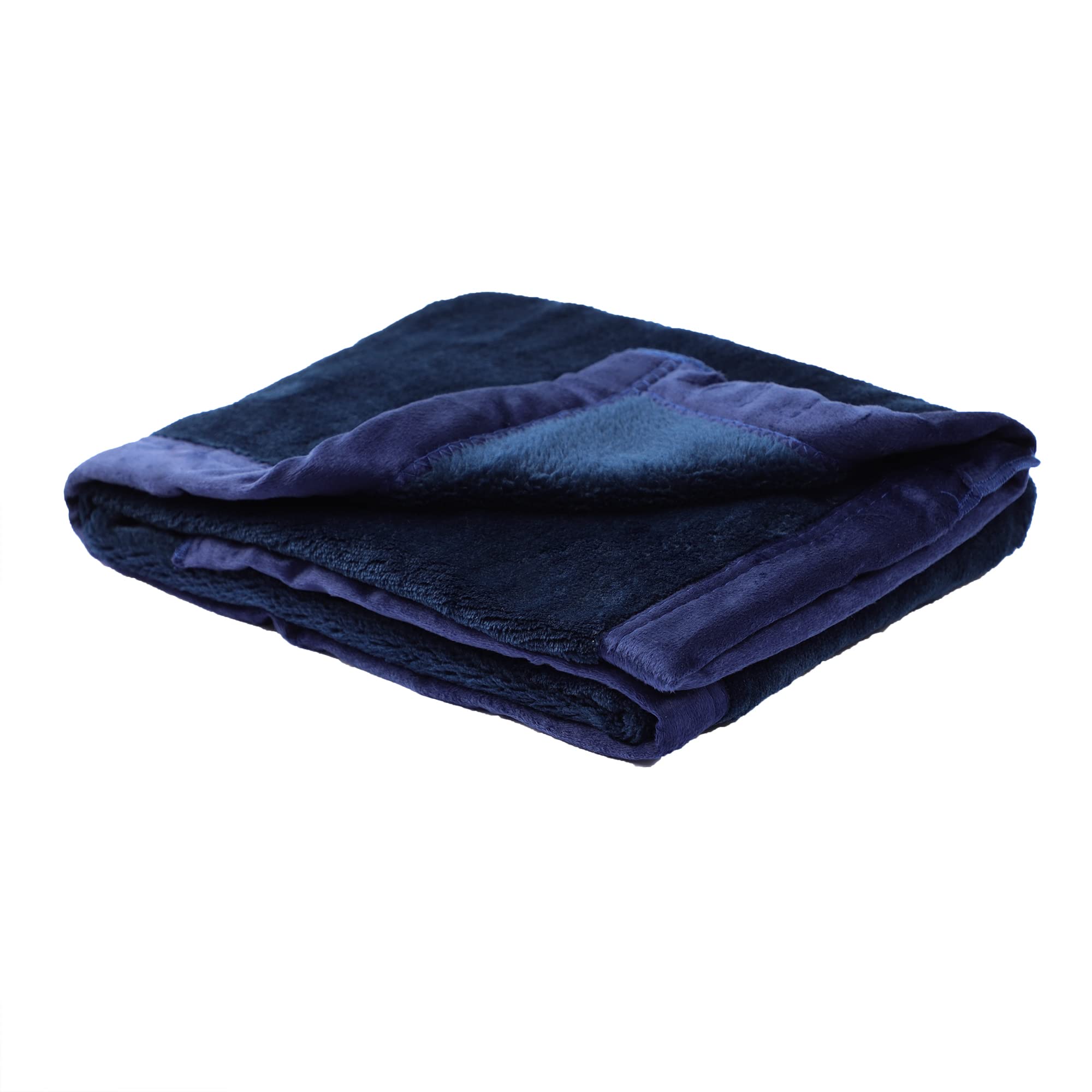 PiccoCasa Dog Blanket Washable, Fleece Puppy Blankets Soft and Warm for Pets Flannel Bed Cover Navy Blue 75cm x 100cm