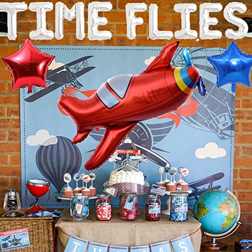 Time Flies Balloons, Airplane Birthday Party Decorations, Airplane Aviator Adventure Themed Boys Girls Kids 1St 2Nd 3Rd 4Th Birthday Baby Shower Party Supplies Decorations #TOP7