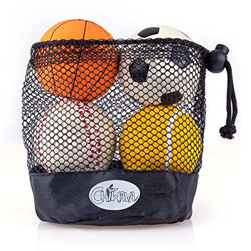 Chiwava 4 Stück 2.4 Zoll Kleine Hunde Hundespielzeug aus Latex mit Quietschend für kleine und mittelgroße Hunde interaktives Kauen mit Sound