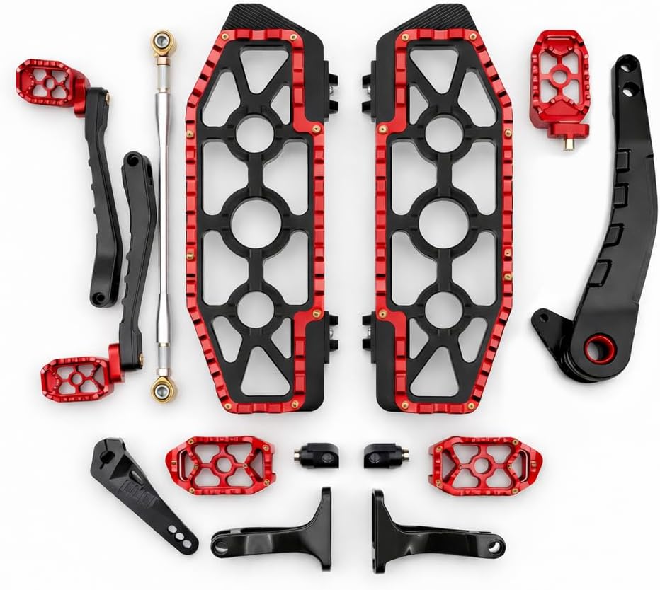 Eagle Lights REDLINE MX Floorboards for 2014-2025 Harley-Davidson® Touring Models (Black with Chrome Accent)
