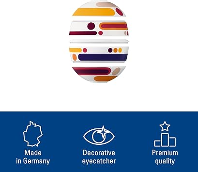 Villeroy & Boch Iconic La Petite Boule Miami Snacking Set, 5 Piece | White and multicolored porcelain set made in Germany, dishwasher and microwave safe, serves tapas and dips