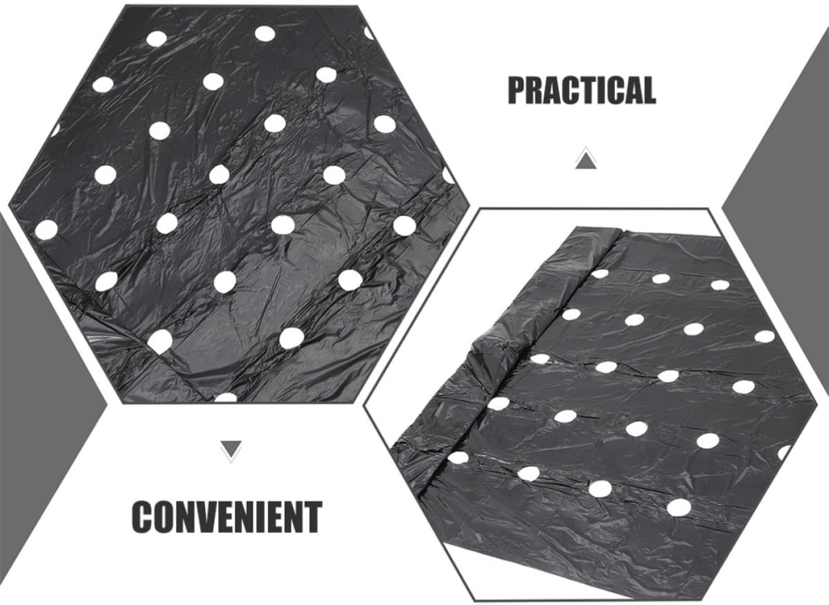TEHAUX Pe and Film with Perforated Design for Black Mulching 2pcs Thermal Insulation on Coverage Agricultural Soil Farms and Greenhouses