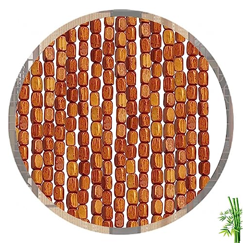 Paneles divisores de cortinas de cuentas decorativas en madera noble 2