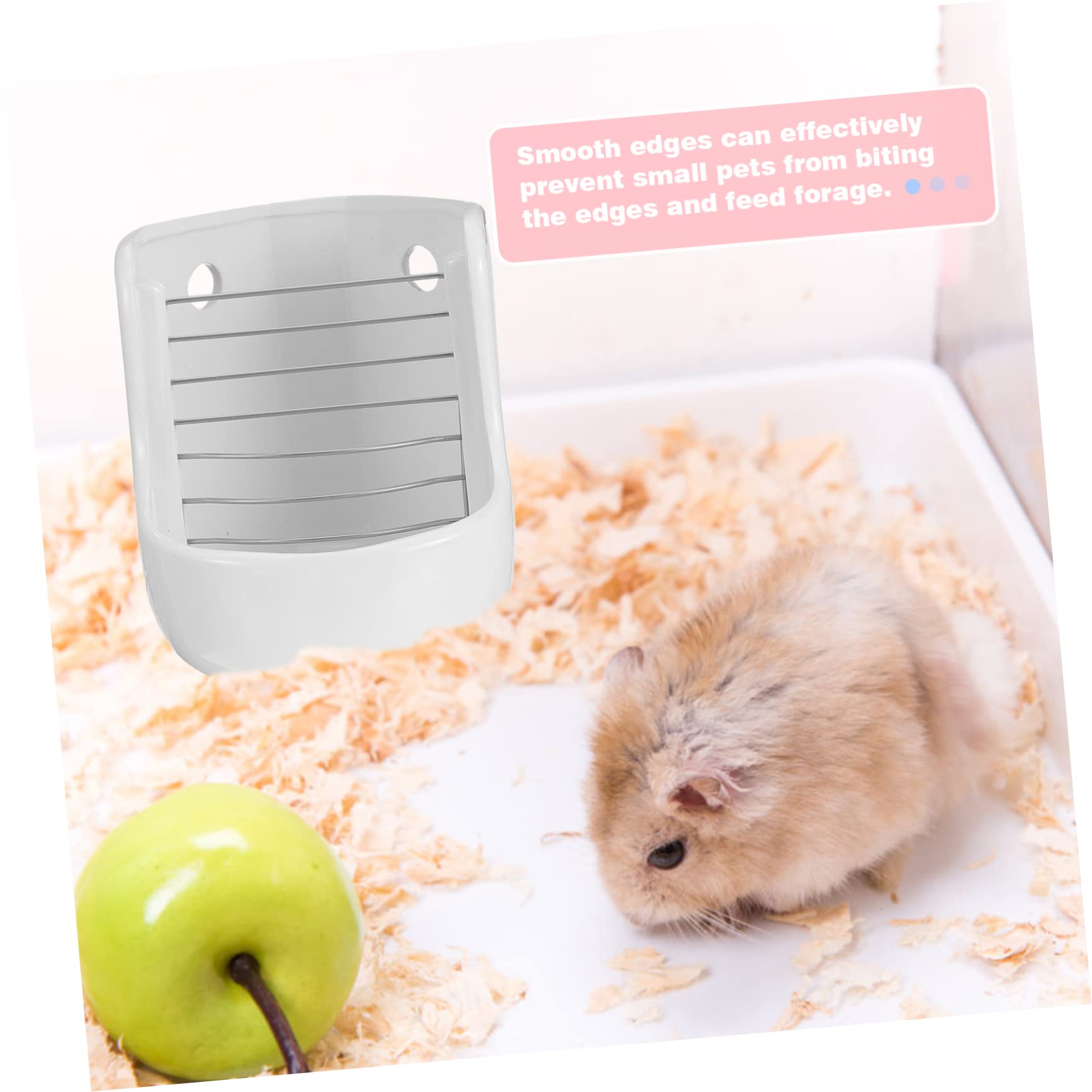 Happyyami Keramik Weiß für Futternapf Futterspender Kleintiere mit Doppelfunktional Glatte Oberfläche Leicht zu Montieren für Kaninchen und Meerschweinchen
