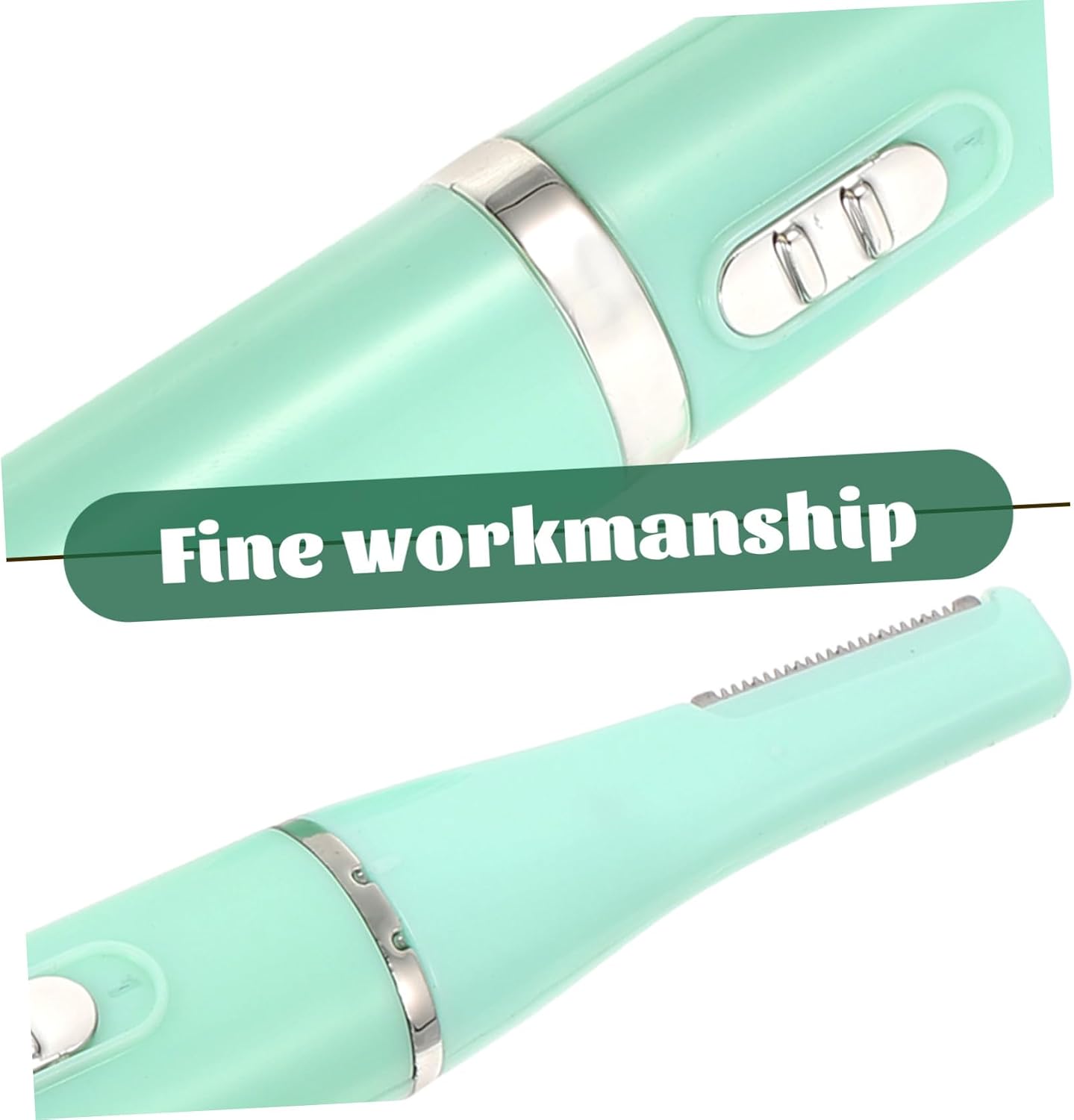 NOLITOY 1pc Electric Eyebrow Trimmer USB Rechargeable Function Ergonomic Design for Easy Hair Removal Safe and Convenient Brow Grooming Tool Green