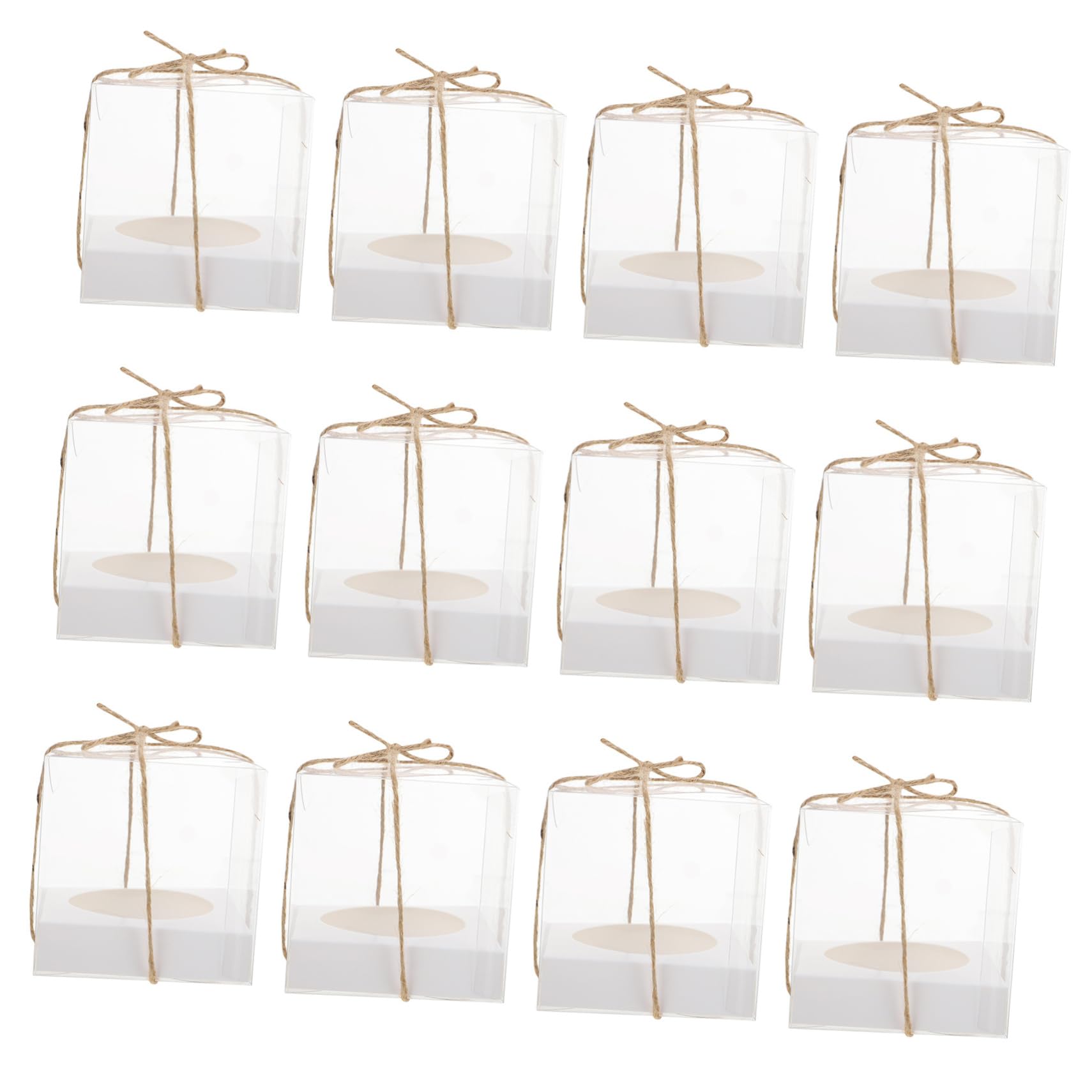 Unomor 12Pcs Transparent Cupcake Packing Boxes Single Cup Cake Boxes for Bakery Party Favors for Desserts Treats and Special Occasions