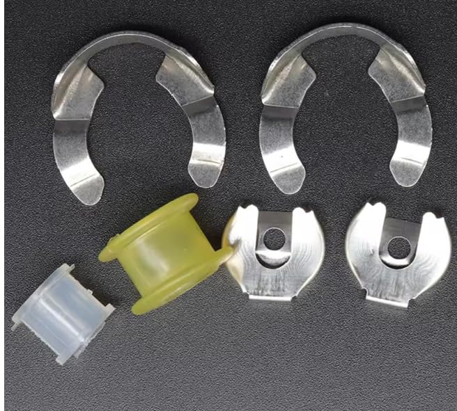 Kit premium de reparación de anillo de palanca de cambios – Varillaje moderno 2004-2013 – Caja 02M/02Q, arandelas tipo C + casquillos + clips, para VW, para Audi, para Seat...1J0711280C, 1K0711049AF