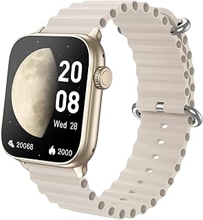 Muzaria Smart Watch, Fitness Watch with Make/Answer Calls & Voice Assistant, Fitness Tracker with Heart Rate, Blood Oxygen, Sleep Monitor, 1.83" Touch Screen Waterproof Smartwatch for Women Men