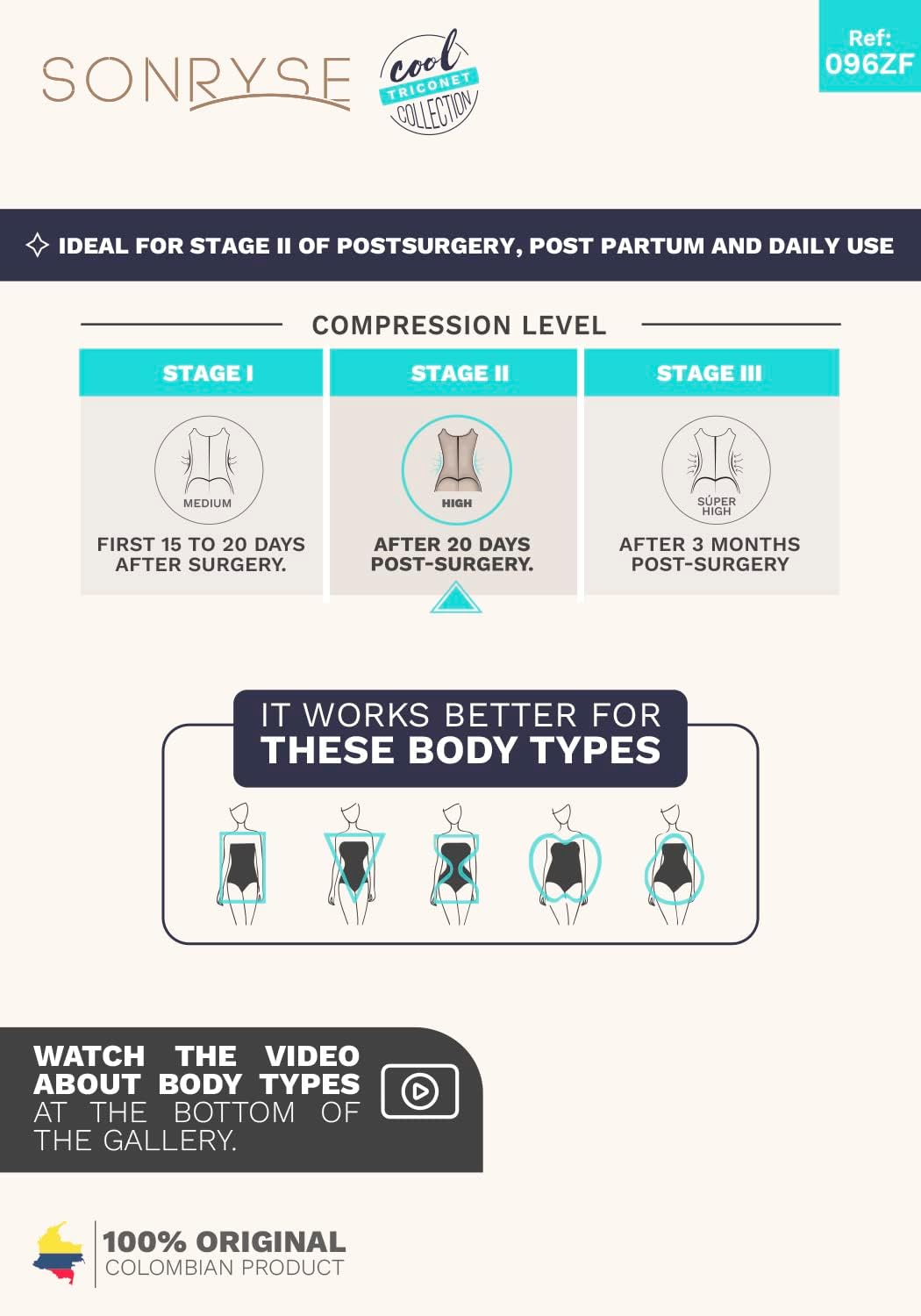 Sonryse Fajas Colombianas Reductoras y Moldeadoras Postparto Cesarea Shapewear Bodysuit - Image 5