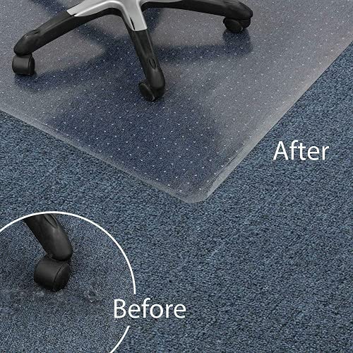 Carpet Chair Mat Rectangular Chair Mat For Carpets | Low/Medium Pile Computer Chair Floor Protector 48"×36" Chair Mats For Office And Home #TOP3