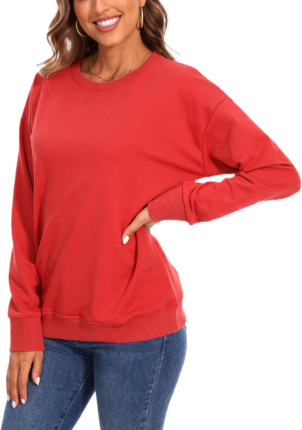 SWEET POISON Womens Casual Fashion Sweatshirts Loose Pullover Sweatshirt Long Sleeve Crewneck Tops