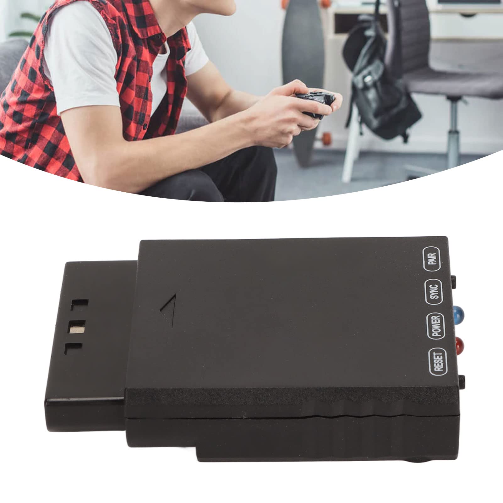 Blueretro Adattatore Controller Wireless Bluetooth Multigiocatore con Stato LED Convertitore Console retrò per PS1 PS3 PS5 Switch